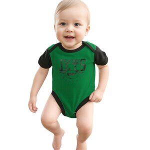 NFL Team 1 Piece New York Jets Infant Size 6-9 Months Green W/Black Trim Snaps